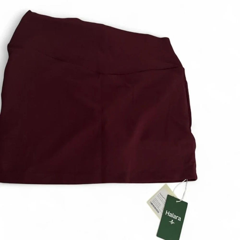 Halara burgundy active skort in size XL